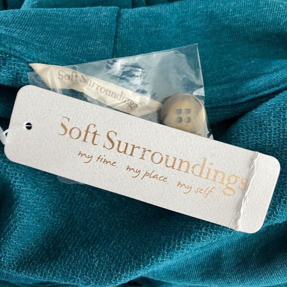 Soft Surroundings Westminster Sweatshirt Small Spruce Green NWT TP-2394 - Picture 8 of 10